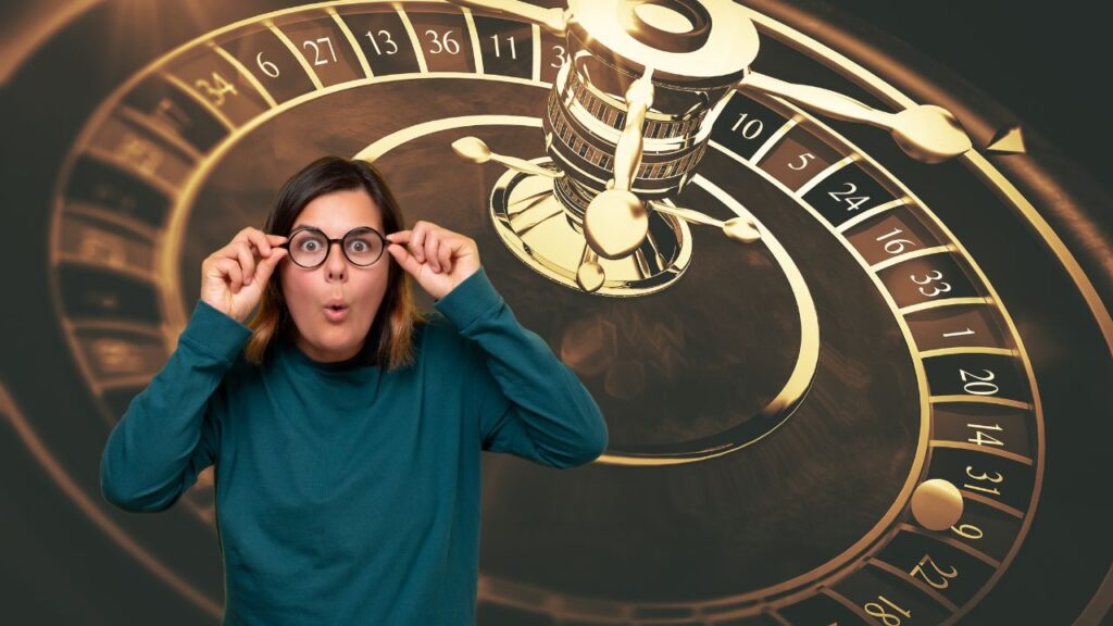devojka koja iznenađeno reaguje na rulet zanimljivosti