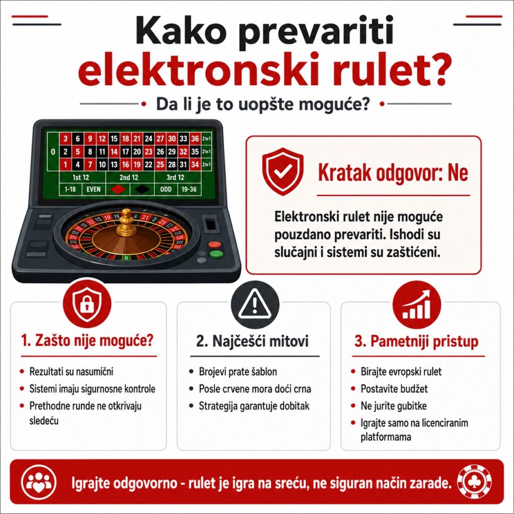Kako prevariti elektronski rulet infografika