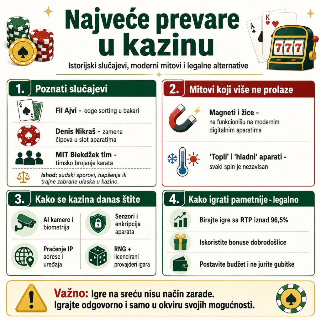 Najveće prevare u kazinu infografika