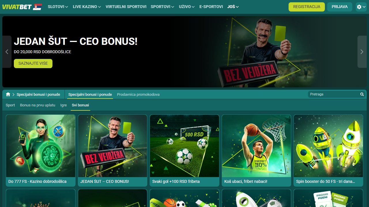 vivatbet kazino bonus dobrodošlice